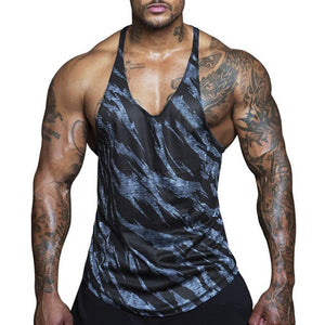Lesimsam Men Muscle Fitness Tank Top Bodybuilding Workout Gym Sport Sleeveless Stringer Shirts Vest Tag L Us S Style 2 Black