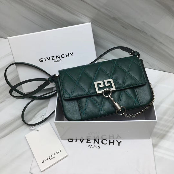 givenchy mini pocket bag in diamond quilted leather