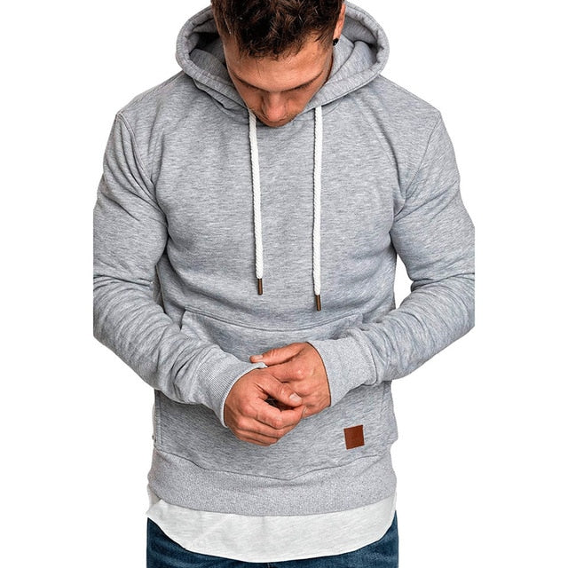 solid pullover hoodie