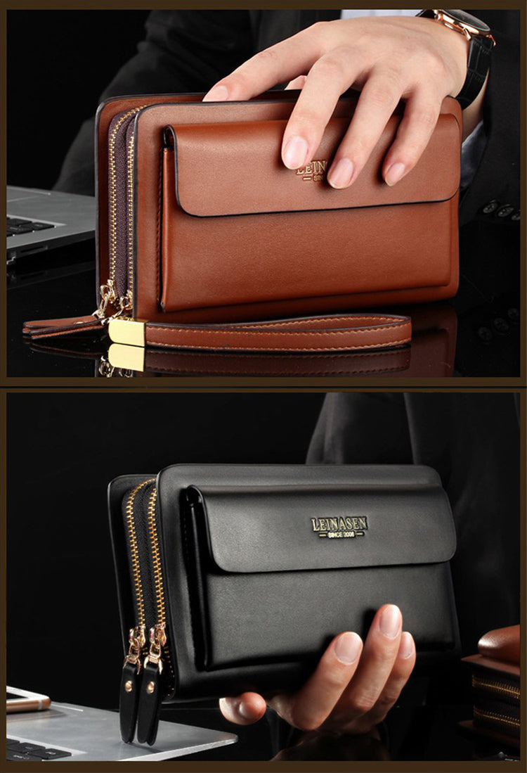 Ready Stock!! Men Clutch Bag Mens PU Hand carry Clutch Bag Long Wallet Beg  tangan