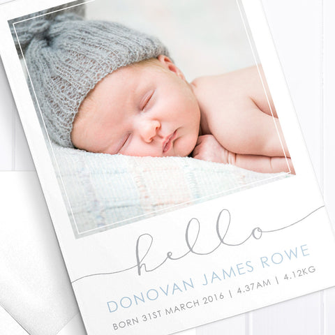 double sided birth announcements