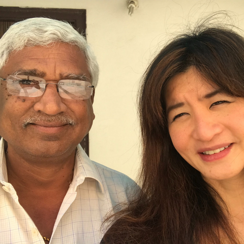 Mr Kusuma Rajaiah and Lily in Hyderabad 