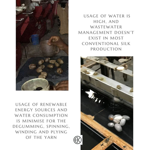 Ethical peace is eco-friendly and use less water that regular silk production