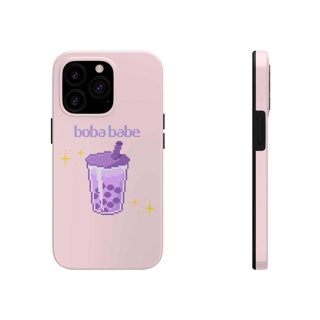 Boba Babe Bubble Tea Phone Case in Light Pink – bronxbabecollection