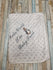 Personalised Hello World White Dimple Blanket/Wrap With Embroidered Grey Rabbit Design