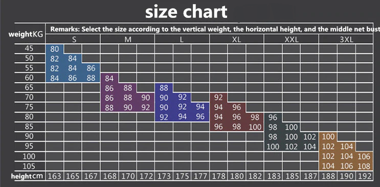 size chart top set men underwear
