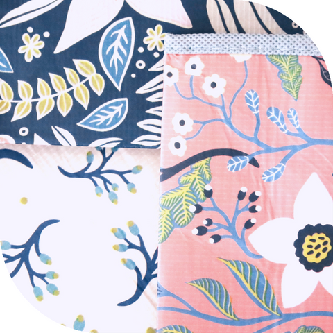 three tokki reusable gift bag floral prints by corinna ren