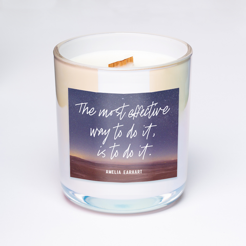 amelia earhart quote candle