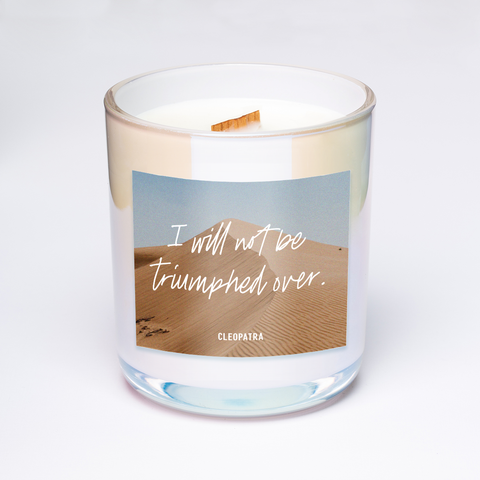 cleopatra quote candle