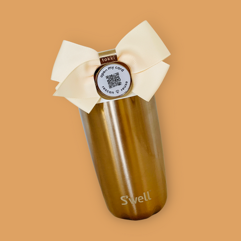 S'well tumbler with Tokki bow-card