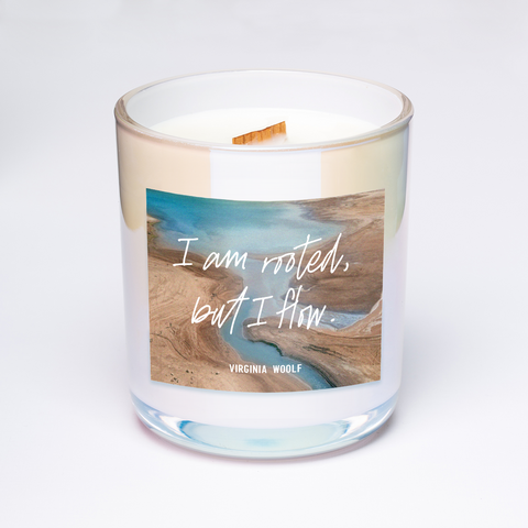 virginia woolf quote candle