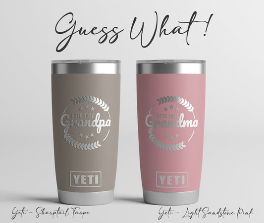 Pregnancy Announcement Tumbler, New Grandparents Gift, Grandparent