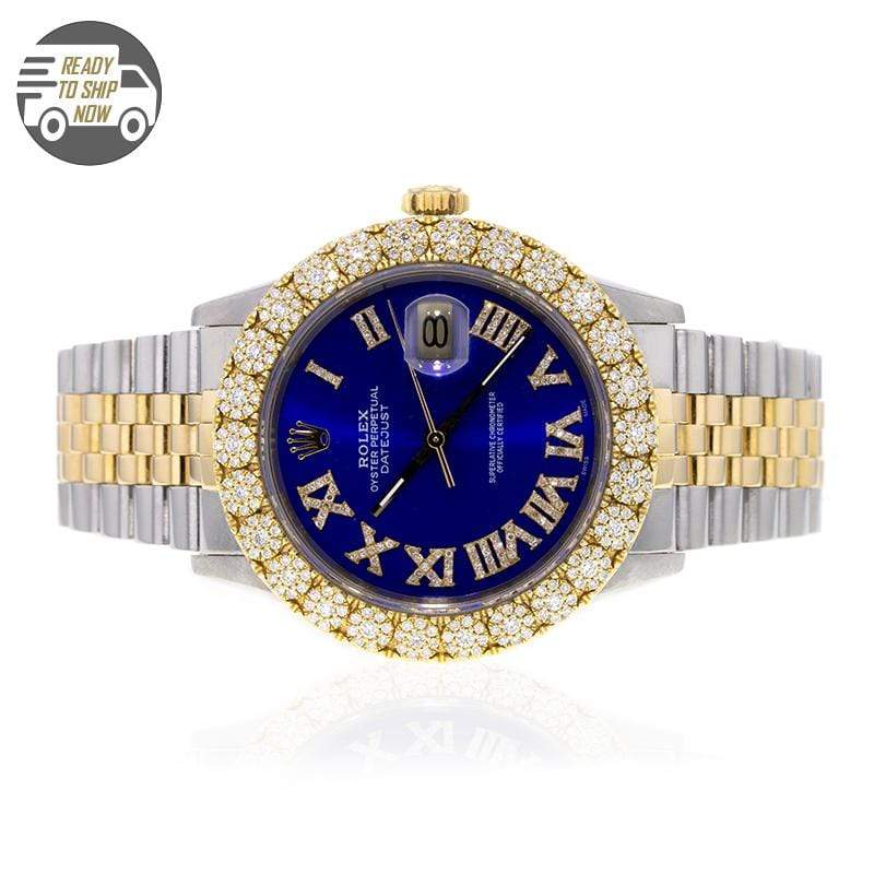 blue face diamond rolex