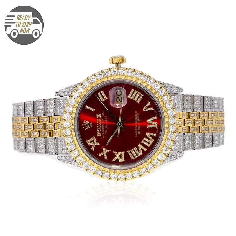 bust down rolex red face