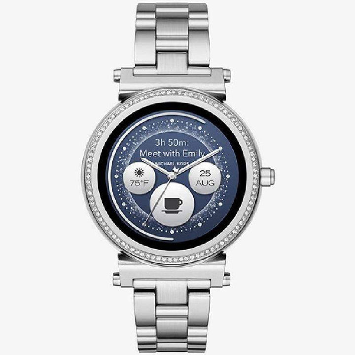 sofie pave silver tone smartwatch