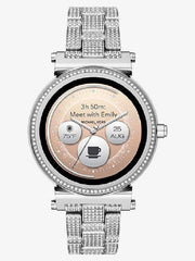 sofie pave silver tone smartwatch