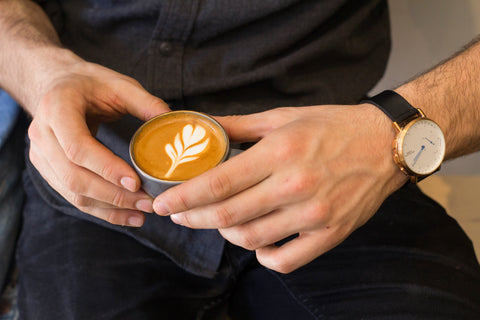 Velvety layer of crema in a poured macchiato