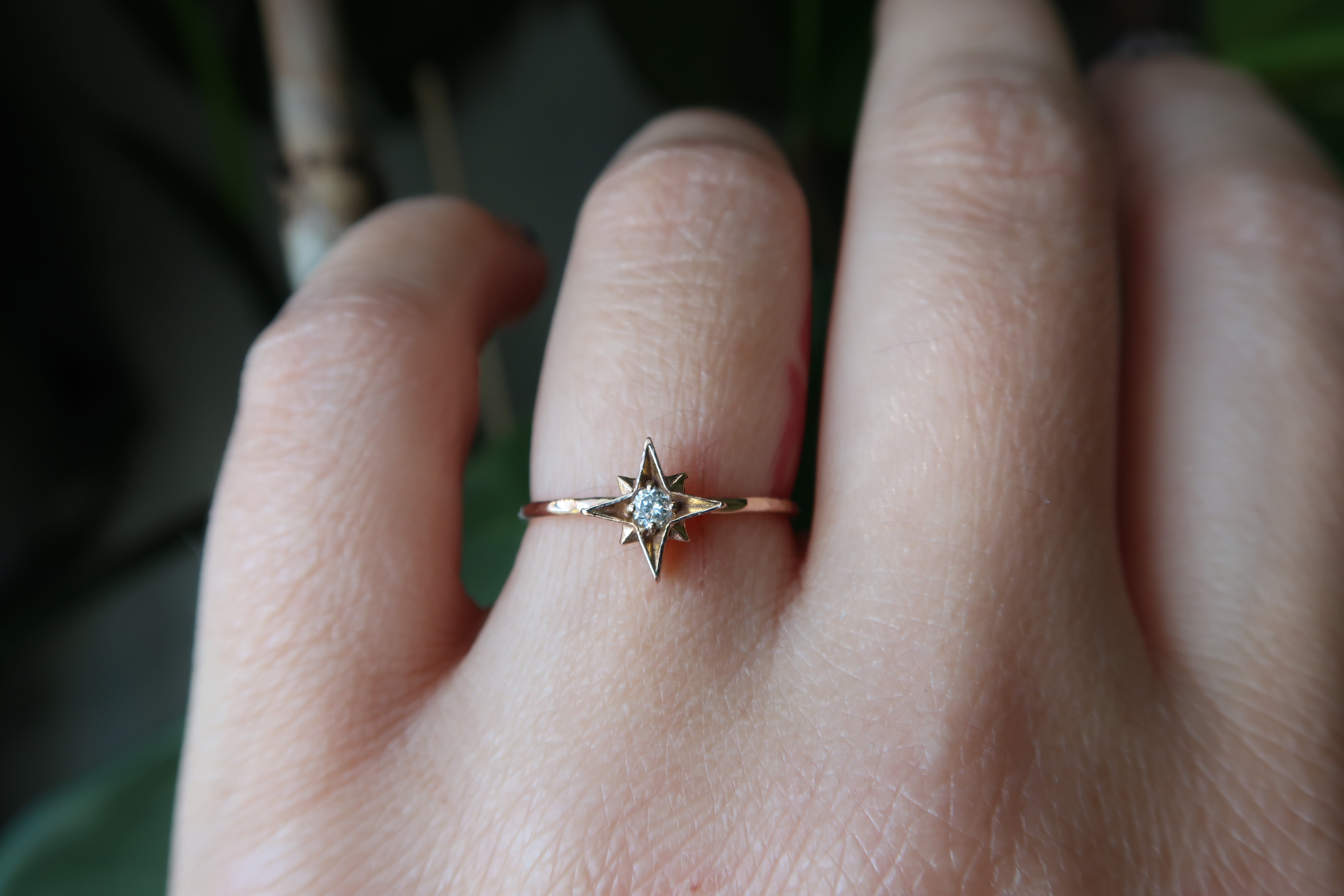 Rose Gold Diamond Starburst Ring – MAC 