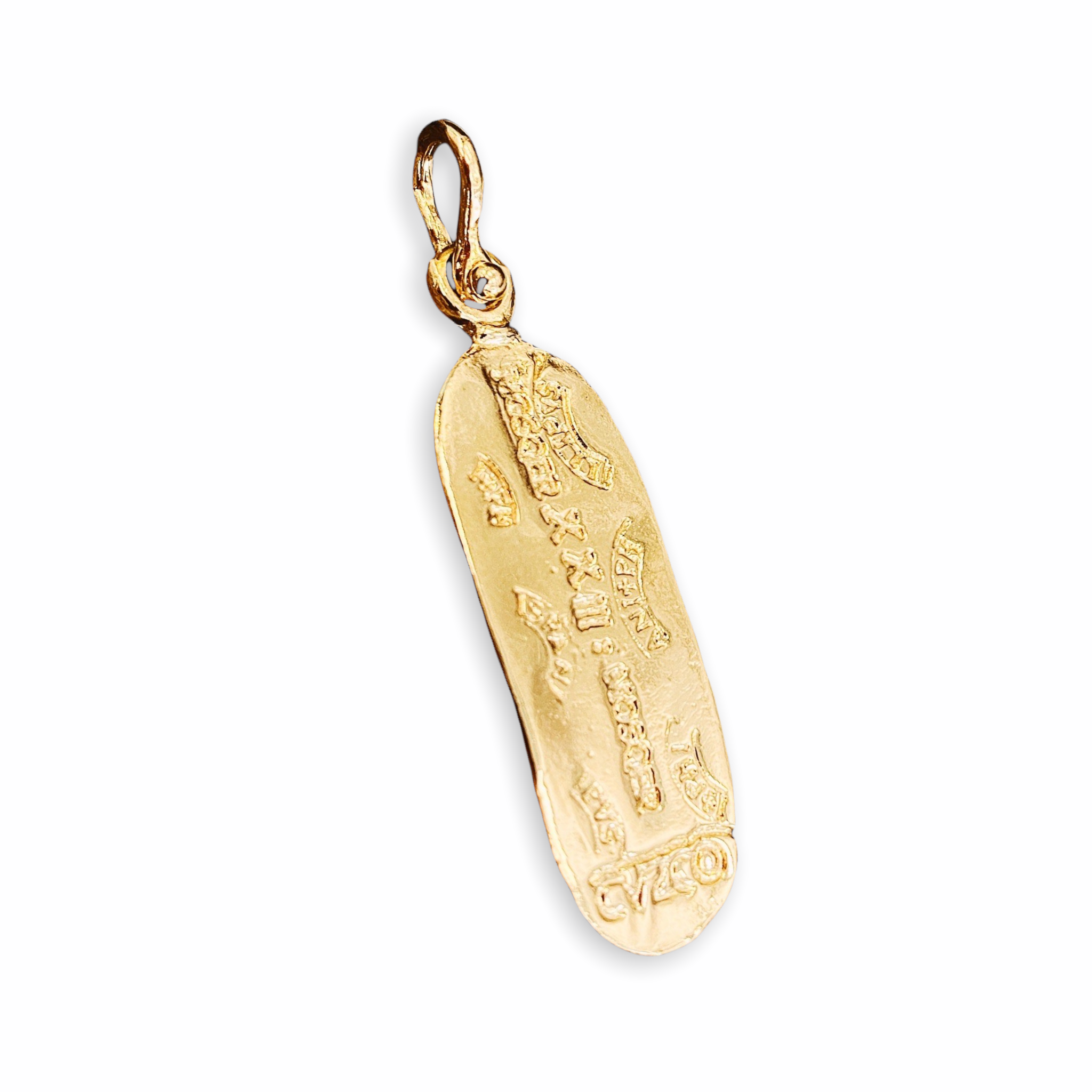 Atocha Cuzco Gold Bar Recreation Pendant - Handcrafted in Atocha Silver  with 18K Gold Vermeil