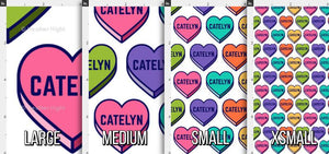 candy hearts personalized