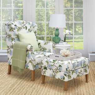 Blue Hydrangea wingback & Footstool.jpg__PID:f2a4e932-775b-4fde-9874-b6527b3779aa