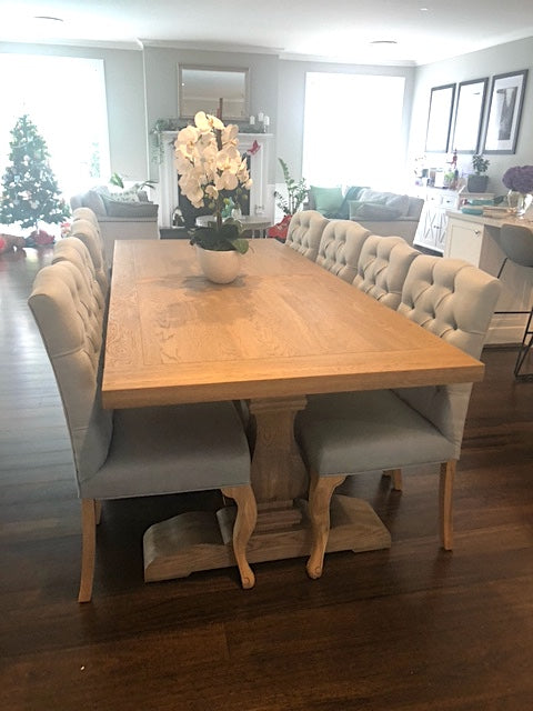 duck egg blue dining table and chairs