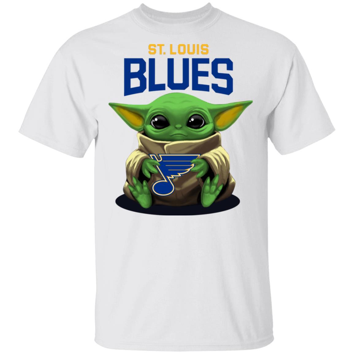 Baby Yoda Shirt Baby Yoda St. Louis Blues T-shirt For Hockey Fans MT12 – Meteros.Store T-Shirt