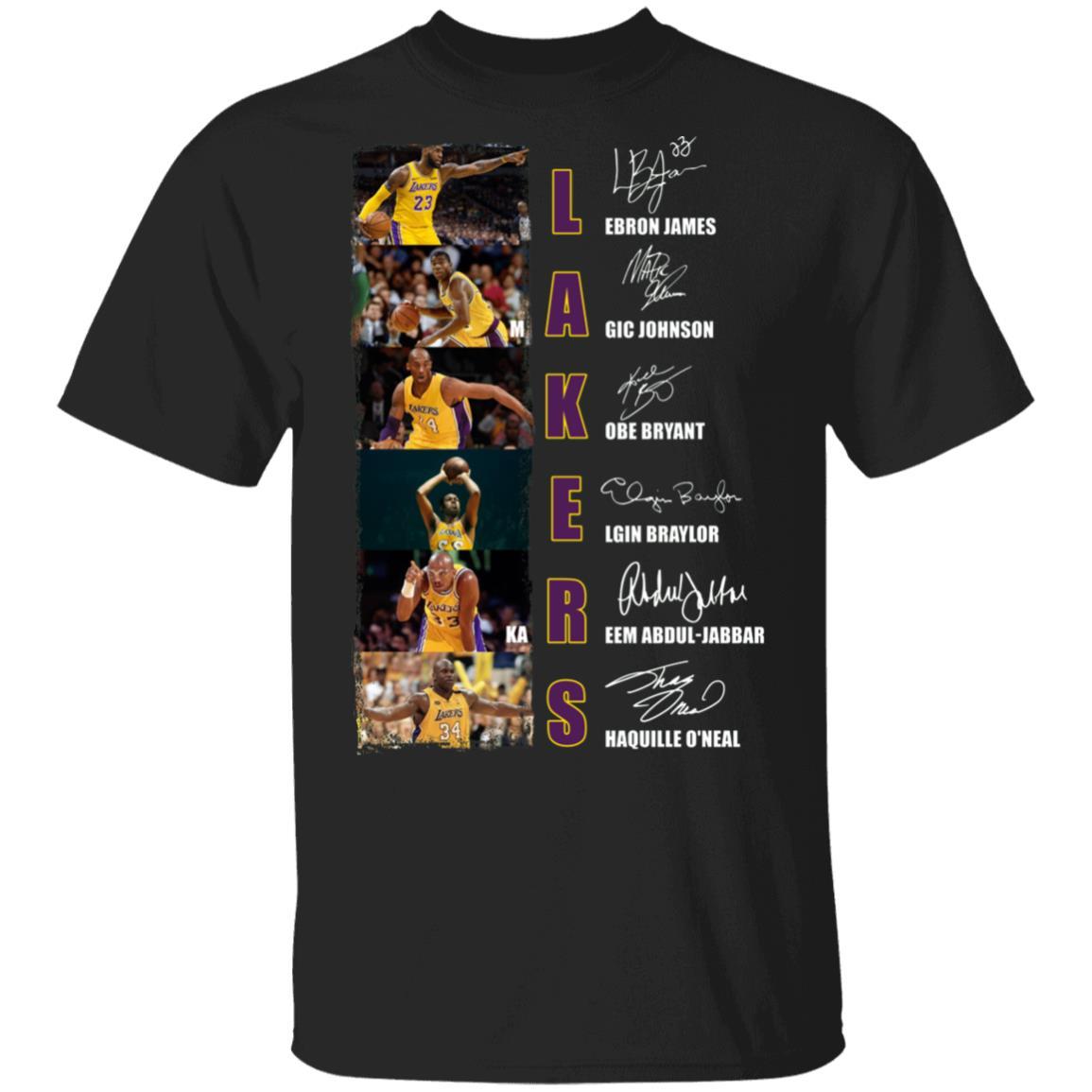 Legends Of Lakers T-shirt Lakers Signatures Tee PT02 ...