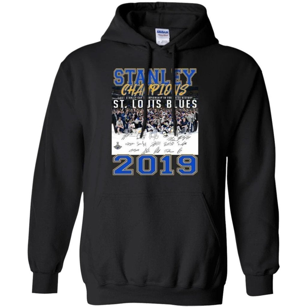 Stanley Cup St. Louis Blues Team Signatures Champions 2019 Hoodie – Bounce Tee