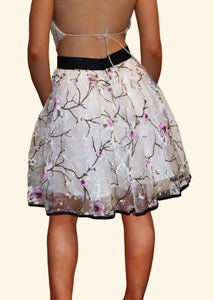 sheer flare skirt