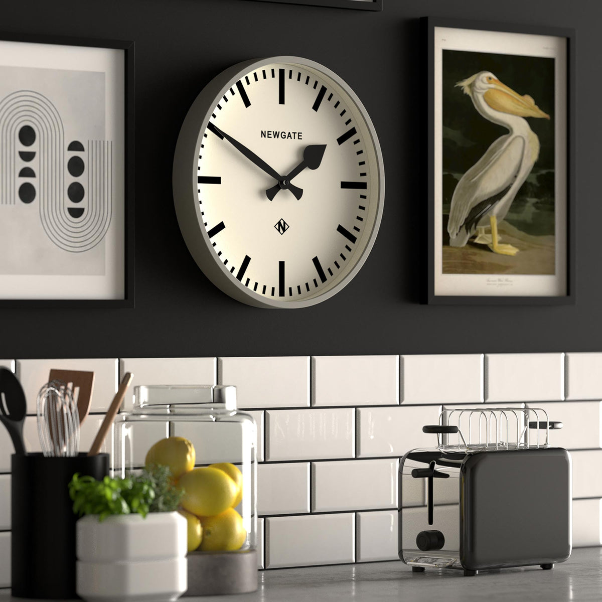 Newgate Number Three Railway Wall Clock | Dotmaison