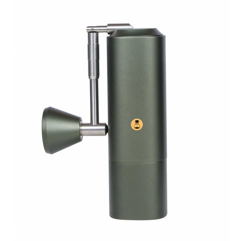 Chestnut X Safari is a manual coffee grinder in the colour green by Timemore