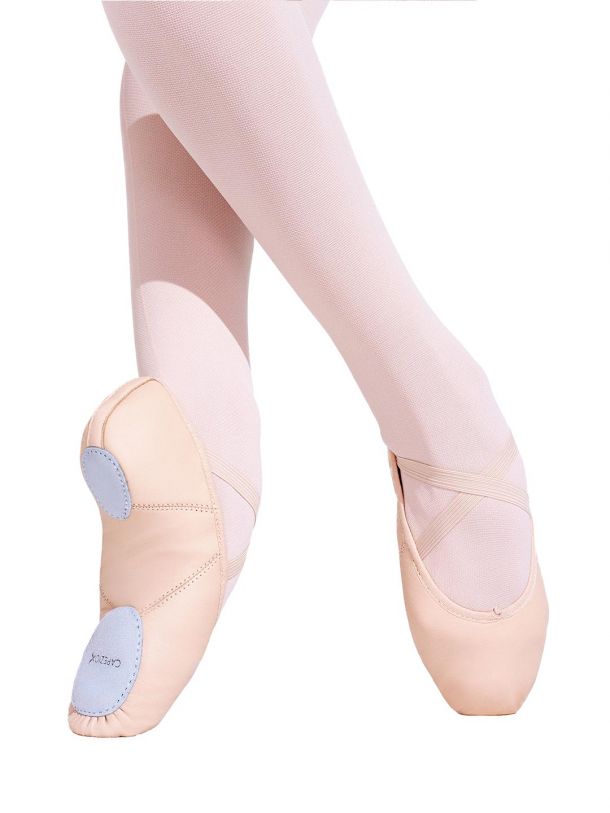 pink leather ballet shoes