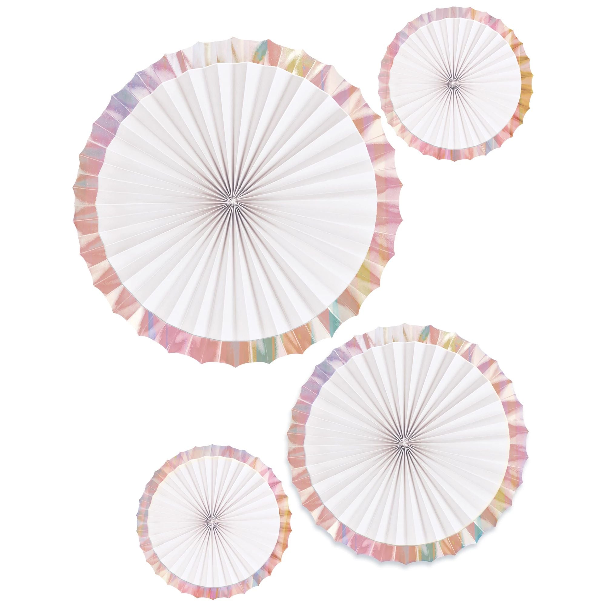 Amscan Marble Pastel Paper Fans