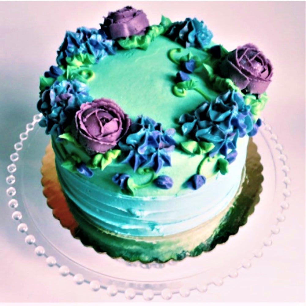 Roses And Hydrangeas Cake Harvard Sweet Boutique Inc