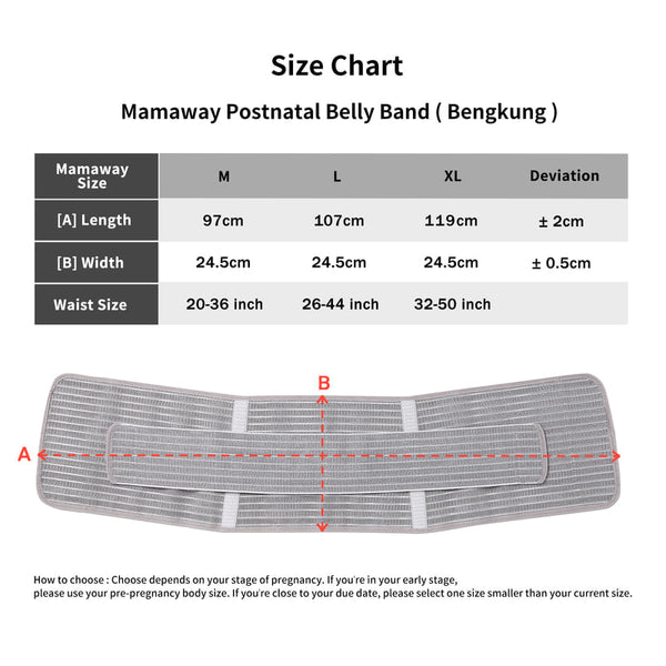 Bella Band Size Chart