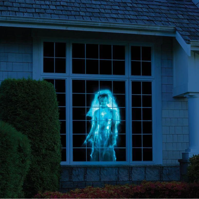 halloween window projection video