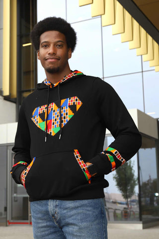 african print hoodie. African sweater for men