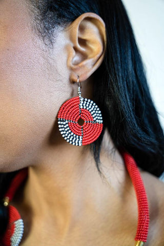 red earrings