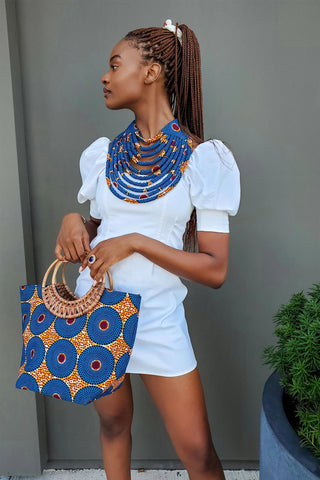 african bag and african necklace