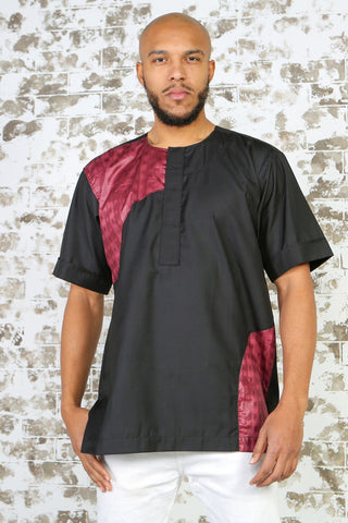 african print short sleeve shirt for men