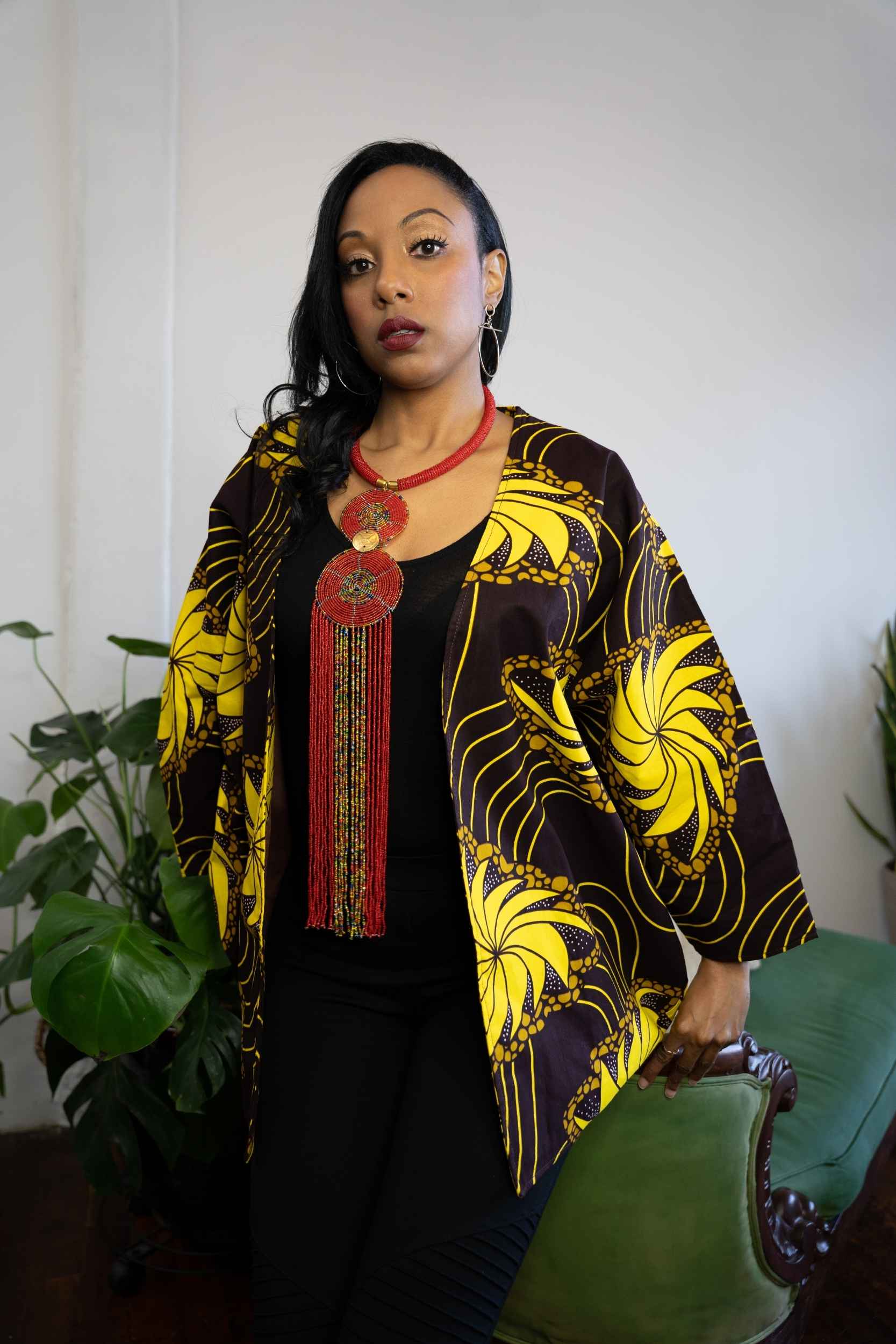 Lenia African Print Shirt Dress (Orange) - Kejeo Designs – KEJEO DESIGNS