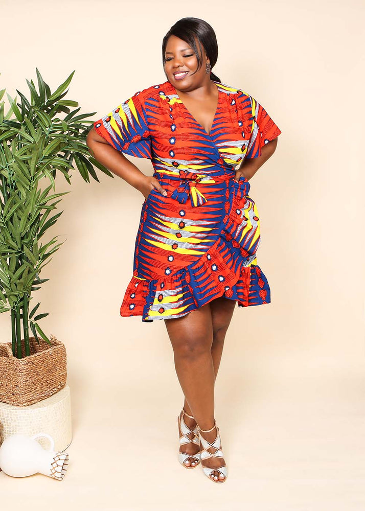 Adia African Print Dress (Wrap Dress) – KEJEO DESIGNS