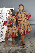 NURU African Print Women's Dress