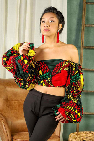 Jemila African Print Crop Top for Women | Kejeo Designs – KEJEO DESIGNS