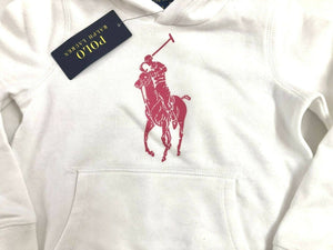 white polo with pink horse