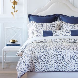 Brunschwig Fils Les Touches Bleu Duvet Cover Queen King Down