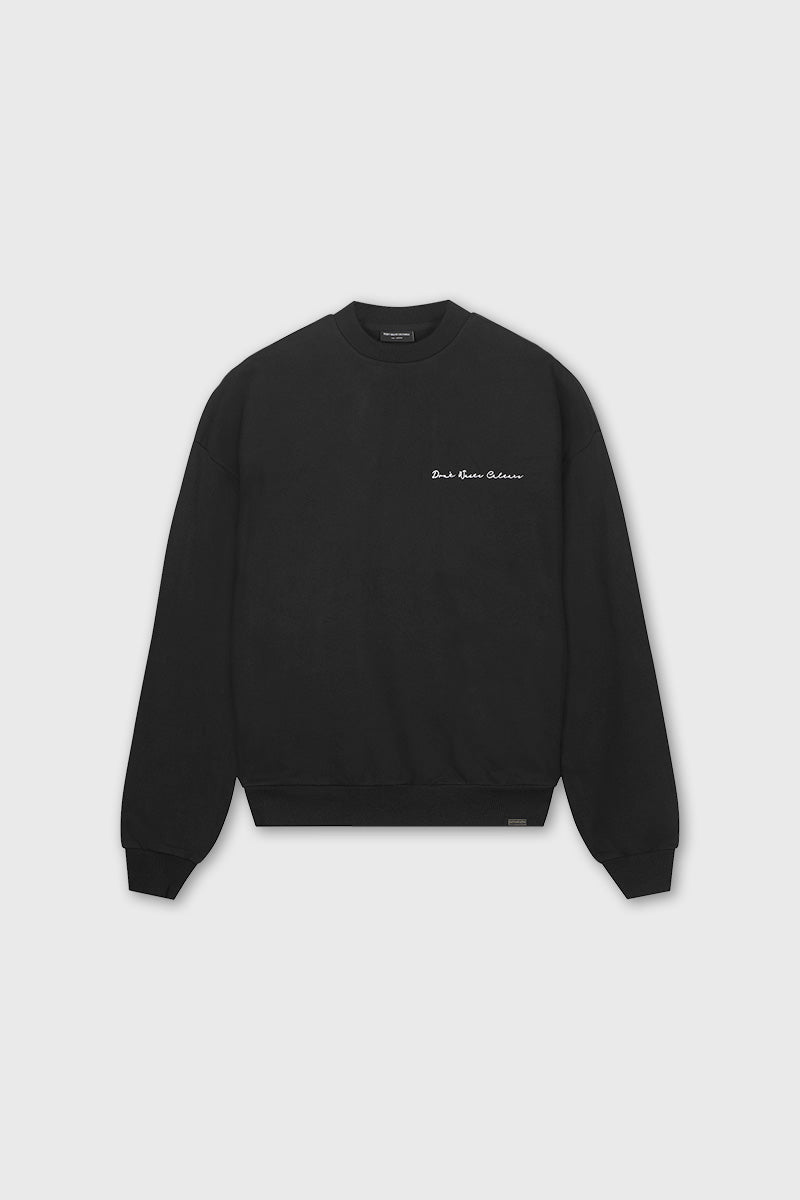 Xavi - Men Oversized Streetwear Crewneck Sweater Black - – don't waste ...