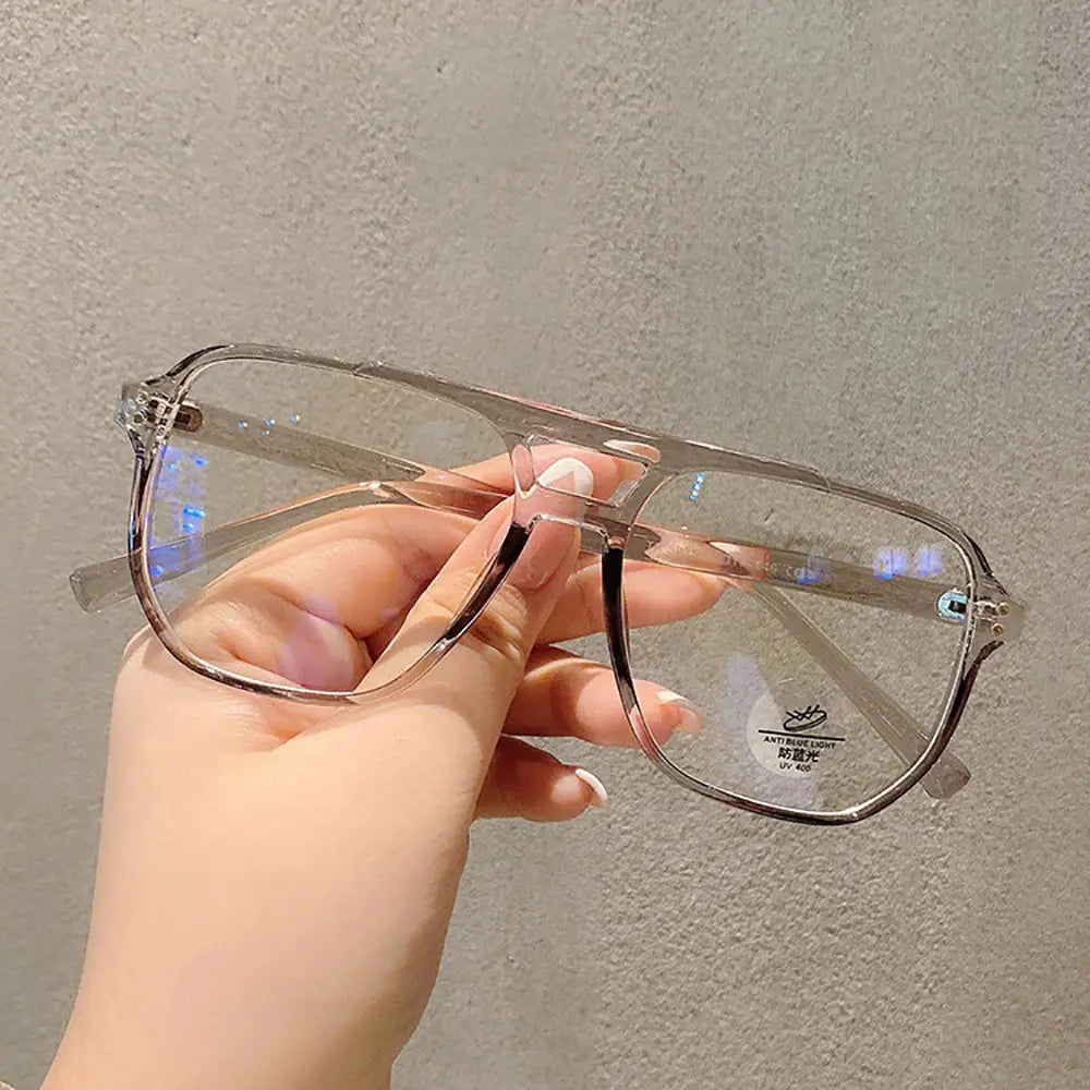 Blue Light Surendra 11 - KLASSNUM 2024 Fashion Anti-blue Light Glasses Men Women Transparent Computer Glasses Large Frame Retro Eyeglass Square Eyeglasse Wicked Tender