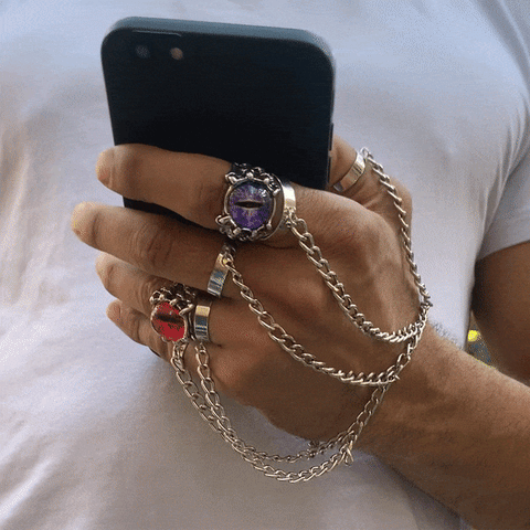 Chain Ring Bracelet Set - Adjustable Ring Chain Hand Accessories – Wicked  Tender